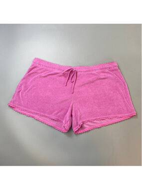 GAP Terry Cloth Shorts Y2K Pink Large Soft Girl Retro Lounge McBling Beach Chic